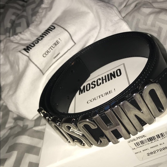 Black size 50 moschino belt